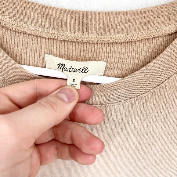 Madewell Women’s Dip-Dye (Re)sourced Cotton Ombre Short Sleeve Swoop Tee Small - Picture 3 of 6